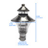 Bene Garden Light Fiera (Steel, 21 Cms, Pack of 2 Pcs) - Image 2