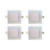 Bene LED 6w Square Slim Panel Ceiling Light, Color of LED Warm White (Yellow) (Pack of 4 Pcs)