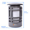 Bene Garden Light Mars Round  18 cm (Milky, Grey, Pack of 1 Pc) - Image 3