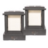 Bene Garden Light Tokyo Square 20 cm (Milky, Grey, Pack of 2 Pc)