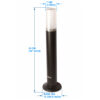 BENE Benjamin Bollard 62 cm (Clear, Black, Pack of 6 Pc) - Image 3