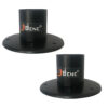 BENE Base Stand Round SS Black 11 cm, Pack of 2 Pc
