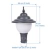 BENE Garden Light Clag 28 Cm (Milky, Grey, Pack of 1 Pc) - Image 4