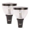 BENE Garden Light Iris 20 Cm Fitted with Warm White LED ( 15w, Black, Pack of 2 Pc)