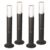 BENE Benjamin Bollard 60 cm (Clear, Grey, Pack of 4 Pc)