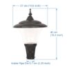BENE Garden Light Fetor 27 Cm (Clear, Grey, Pack of 1 Pc) - Image 5