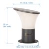BENE Garden Light Waco 17 Cm (Clear, Grey, Pack of 1 Pc) - Image 4