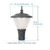 BENE Garden Light Bonic 21 Cm (Clear, Grey, Pack of 2 Pc) - Image 4