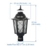 BENE Garden Light Linz 22 cm (Black, Pack of 2 Pc) - Image 5