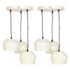 BENE Genoa Pendant Lamp MS 25 cm, (White, Pack of 2 Pc)
