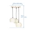 BENE Genoa Pendant Lamp MS 25 cm, (White, Pack of 2 Pc) - Image 7