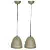 BENE Lancy Pendant Lamp MS 18 cm, (Grey Green, Pack of 2 Pc)