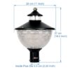 Bene Freddo Garden Light 28 cm (Black, Pack of 1 Pc) - Image 4