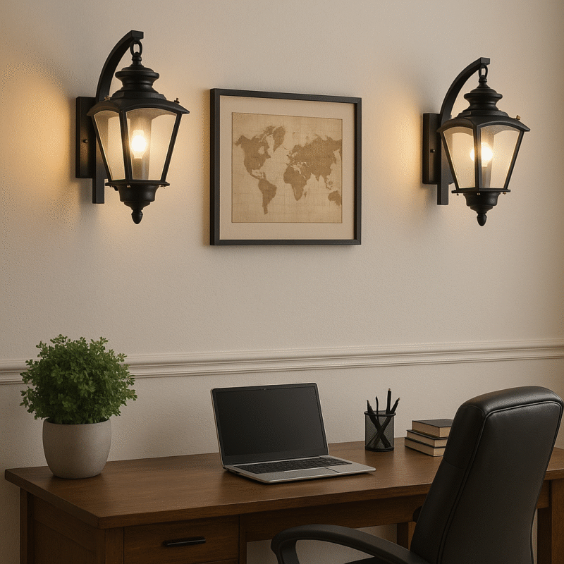 BENE Avoin Wall Hanging Light MS 12 cm, (Black, Pack of 2 Pc)