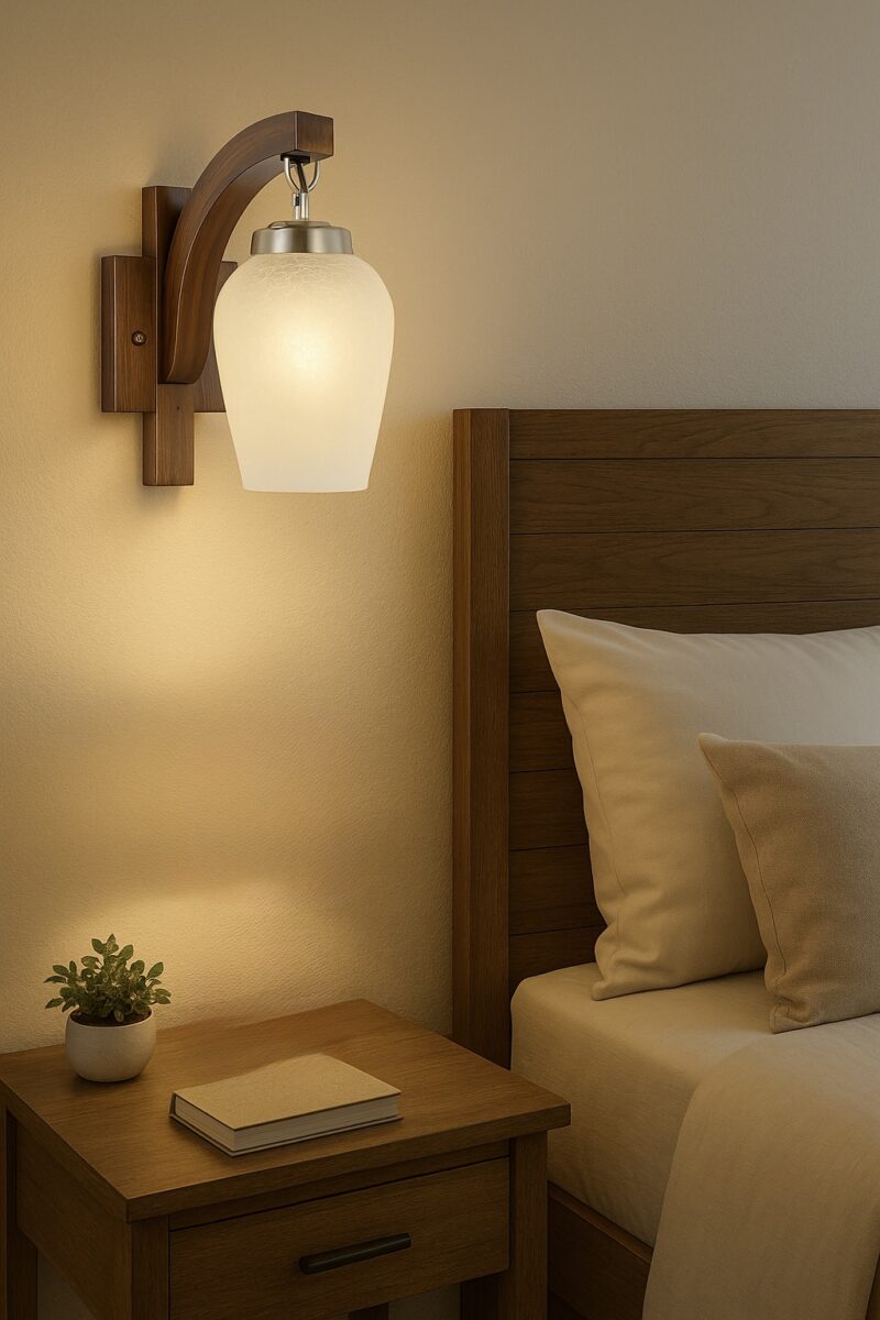 BENE Birch Wall Light 12 cm, (Wood, Pack of 1 Pc)