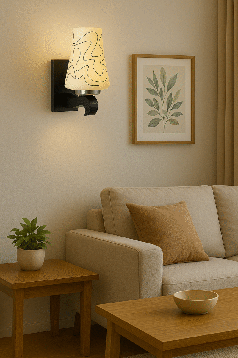 BENE Cadiz Wall Light 13 cm, (Wood, Pack of 1 Pc)