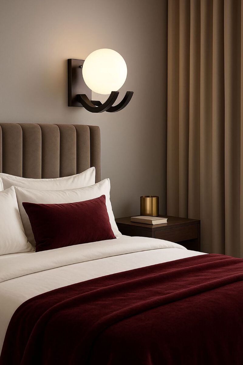 BENE Dallas Wall Light 14 cm, (Wood, Pack of 1 Pc)