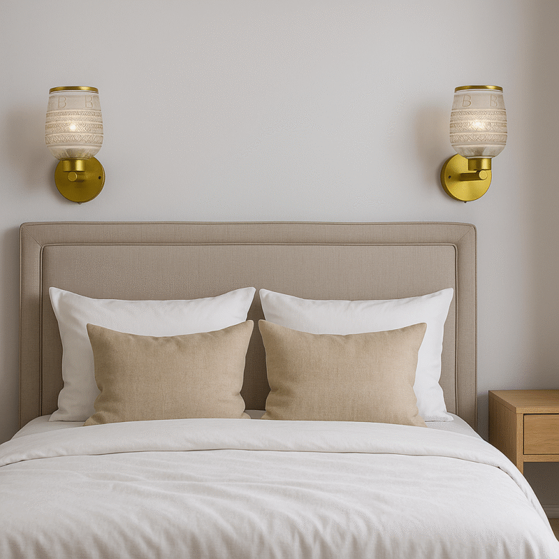 BENE Fern Wall Light 13 cm, (Wood, Pack of 2 Pc)