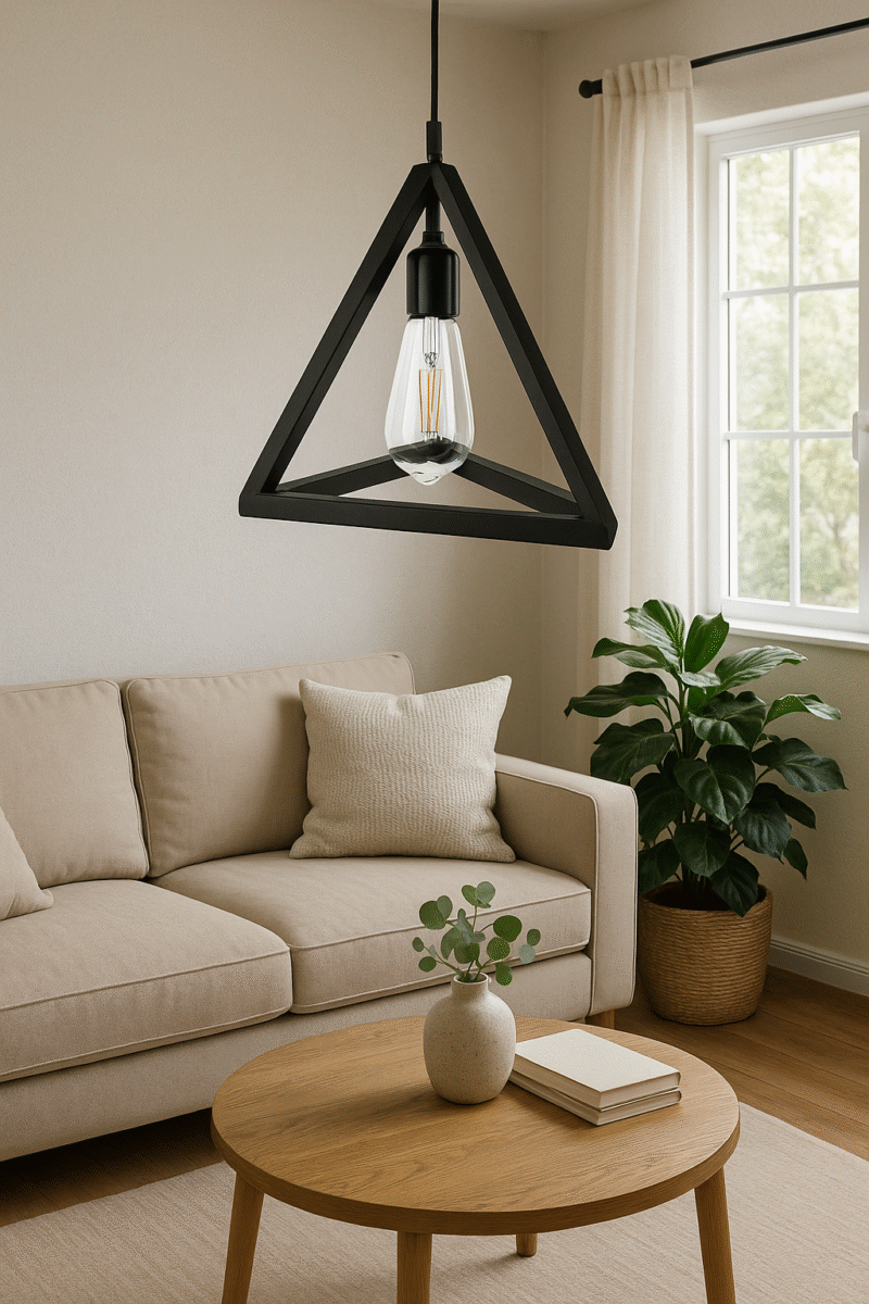 BENE Accra Pendant Lamp MS 25 cm, (Black, Pack of 1 Pc)