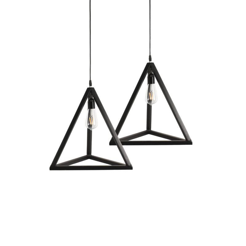 BENE Accra Pendant Lamp MS 40 cm, (Black, Pack of 2 Pc) - Image 2