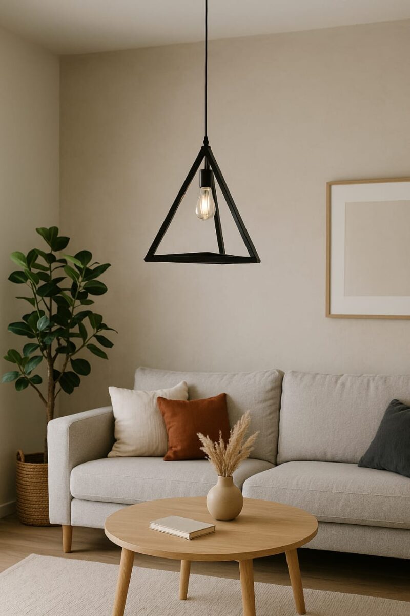 BENE Accra Pendant Lamp MS 40 cm, (Black, Pack of 1 Pc)