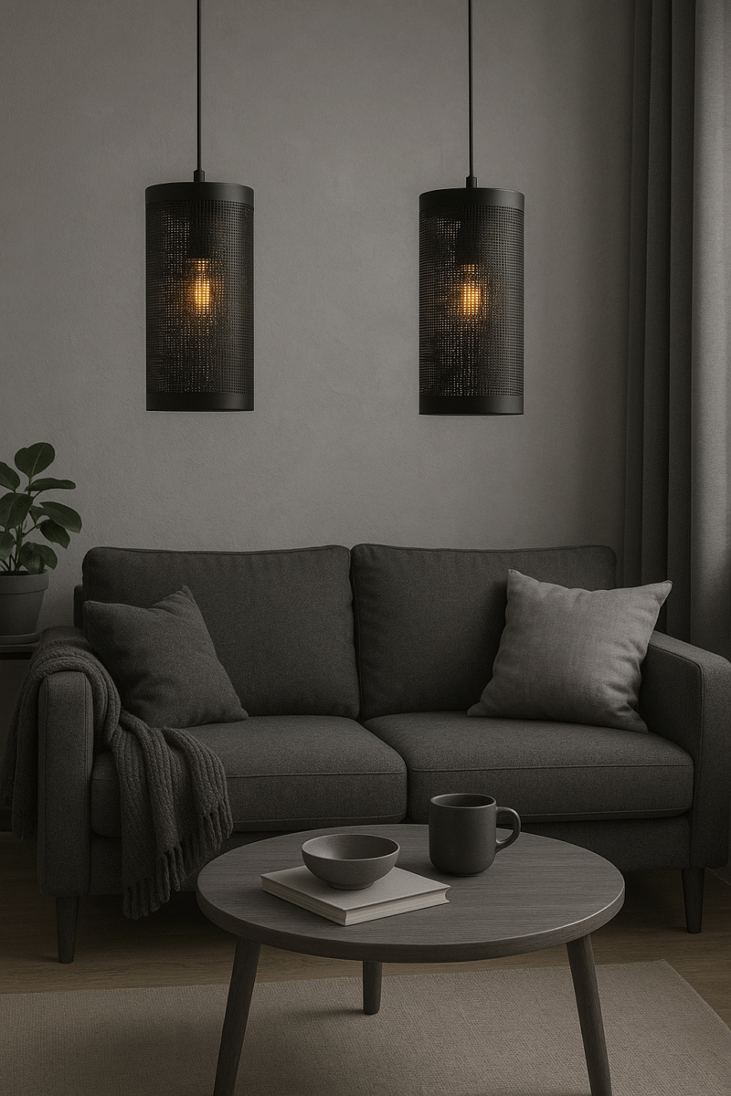 BENE Alaska Pendant Lamp MS 13 cm, (Black, Pack of 2 Pc)