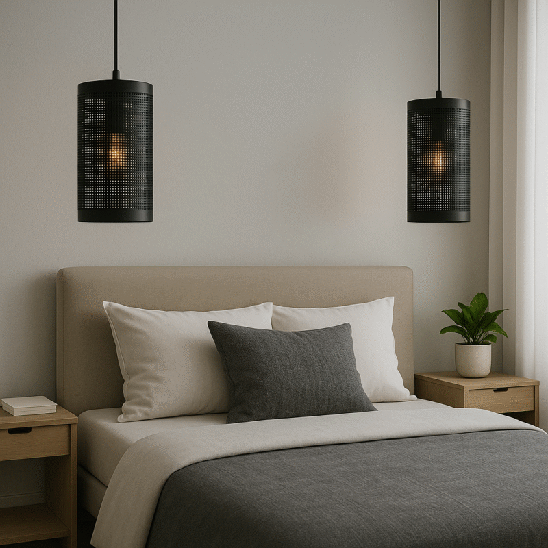 BENE Alaska Pendant Lamp MS 15 cm, (Black, Pack of 2 Pc)