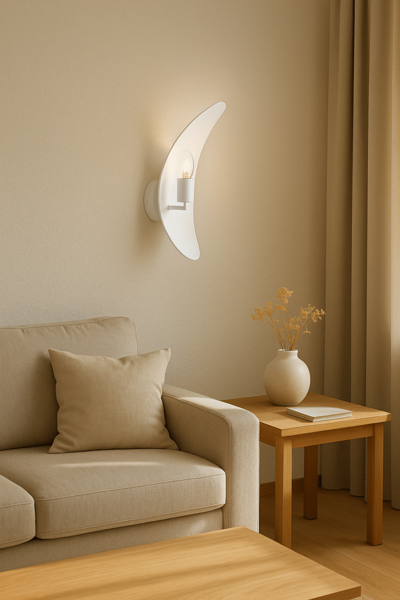 BENE Apia Wall Lamp 36 cm, (MS, White, Pack of 1 Pc)