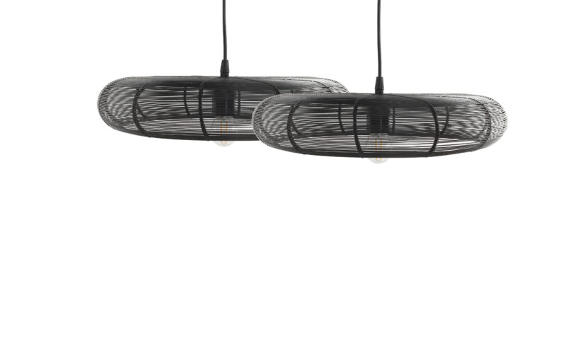 BENE Cali Pendant Lamp MS 41 cm, (Black, Pack of 2 Pc) - Image 2