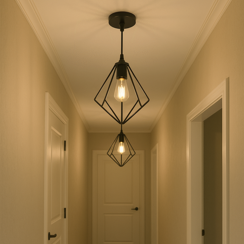 BENE Clive Pendant Lamp MS 18 cm, (Black, Pack of 2 Pc)
