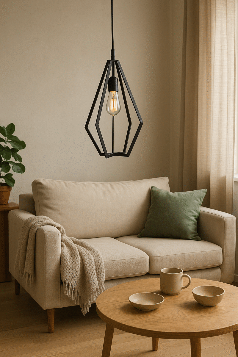 BENE Dijon Pendant Lamp MS 19 cm, (Black, Pack of 1 Pc)