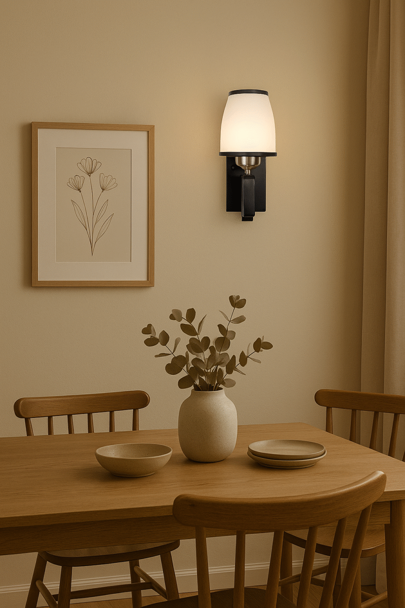 BENE Ennis Wall Lamp 12 cm, (Wood, Pack of 1 Pc)