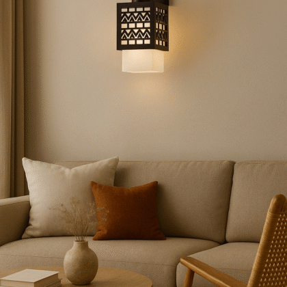 BENE Fontana Wall Lamp 11 cm, (Wood, Pack of 1 Pc)