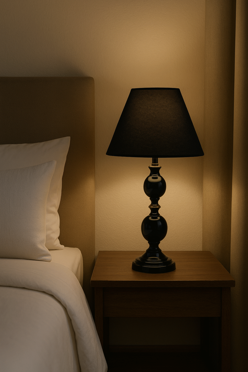 BENE Fuji Table Lamp MS 44 cm, (Black, Pack of 1 Pc)