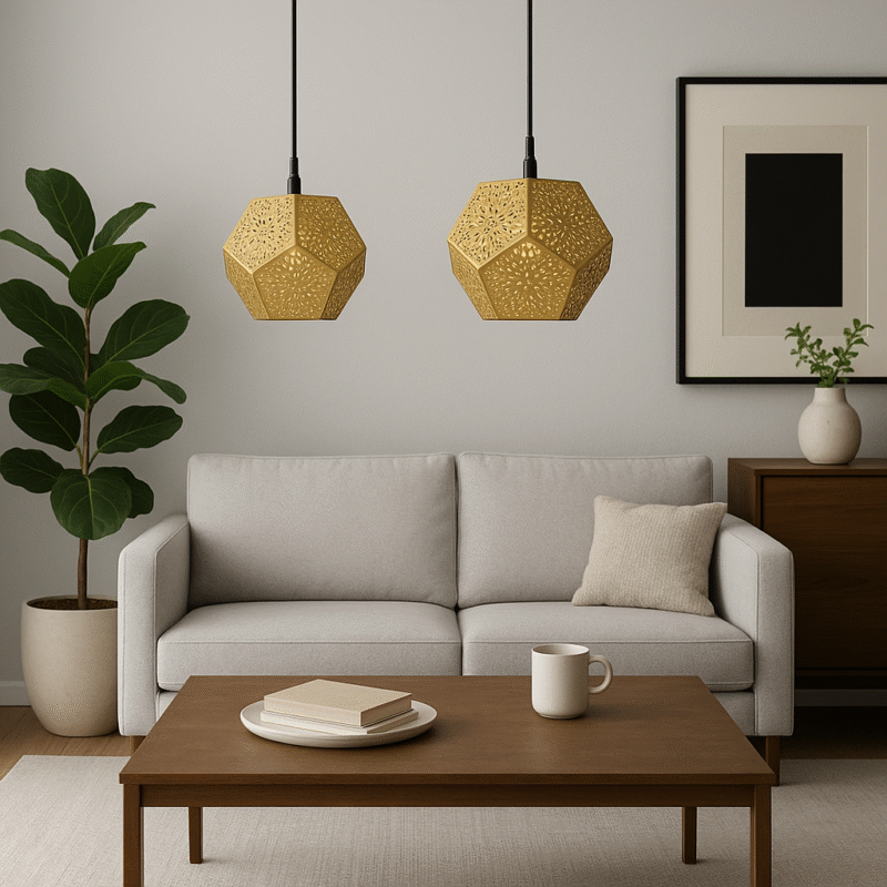 BENE Guri Pendant Lamp MS 26 cm, (Black, Pack of 2 Pc)
