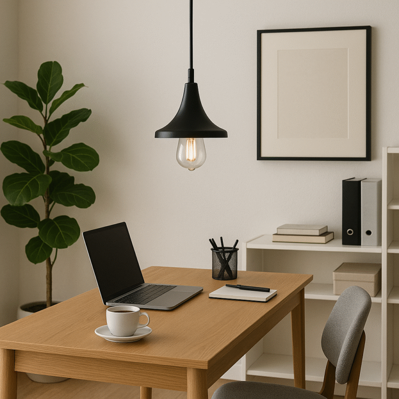 BENE Hangu Pendant Lamp MS 14 cm, (Black, Pack of 1 Pc)