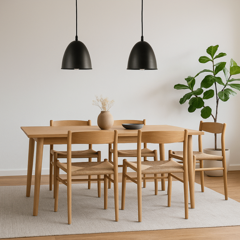 BENE Hazel Pendant Lamp MS 27 cm, (Black, Pack of 2 Pc)