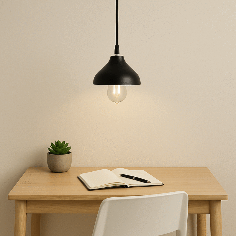 BENE Indiana Pendant Lamp MS 18 cm, (Black, Pack of 1 Pc)