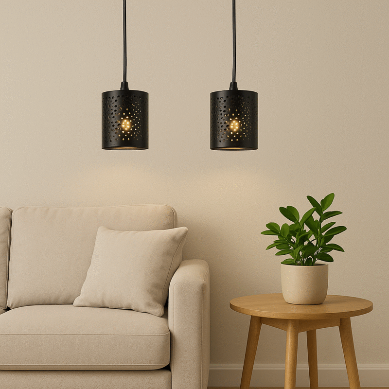 BENE Jack Pendant Lamp MS 8 cm, (Golden, Pack of 2 Pc)