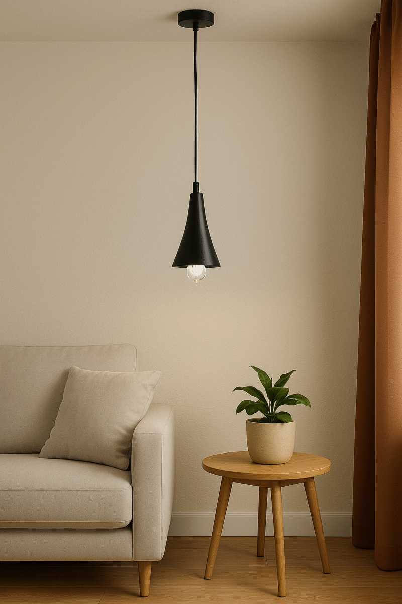 BENE Jebba Pendant Lamp MS 12 cm, (Black, Pack of 1 Pc)