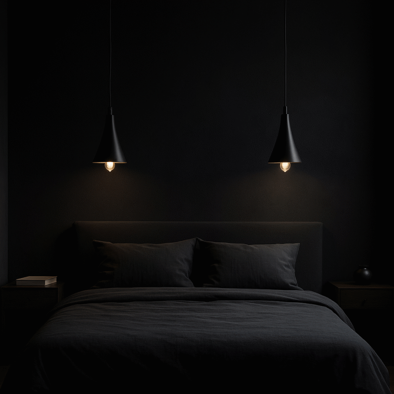 BENE Jebba Pendant Lamp MS 12 cm, (Black, Pack of 2 Pc)