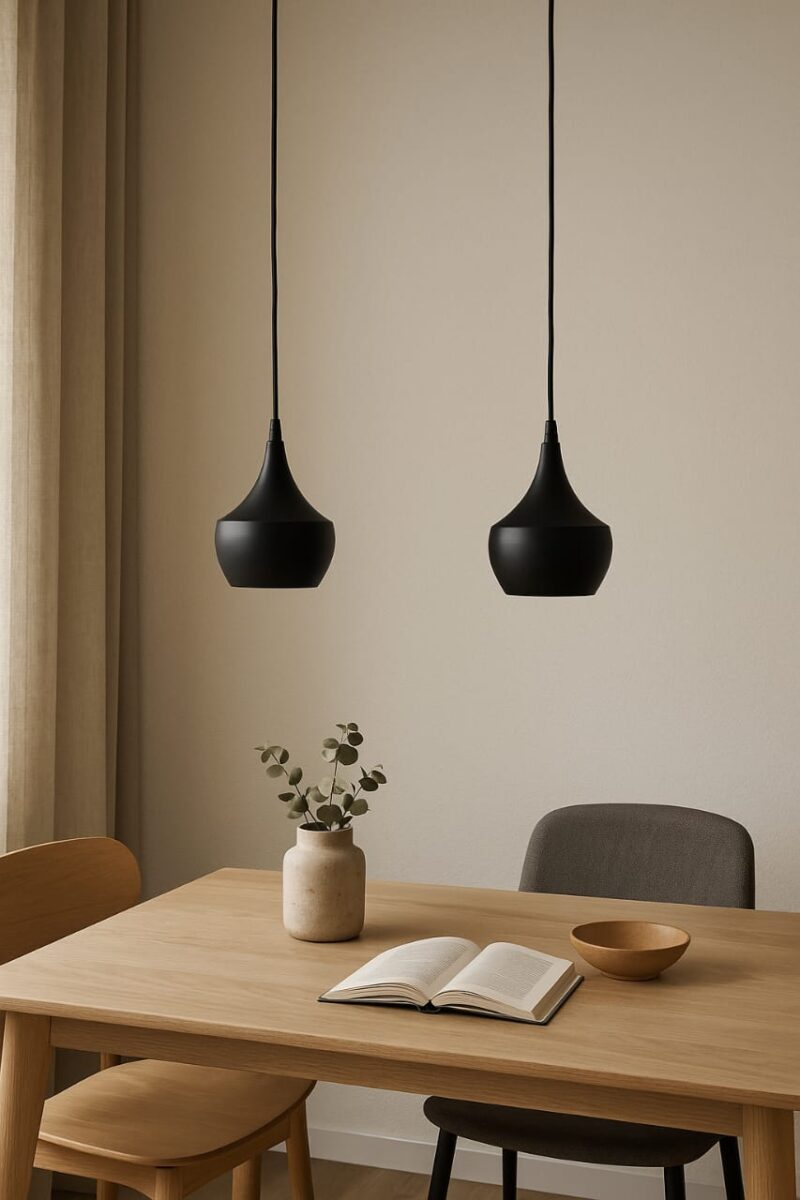 BENE Jena Pendant Lamp MS 15 cm, (Black, Pack of 2 Pc)