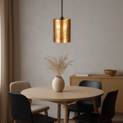 BENE Kyle Pendant Lamp MS 10 cm, (Golden, Pack of 1 Pc)