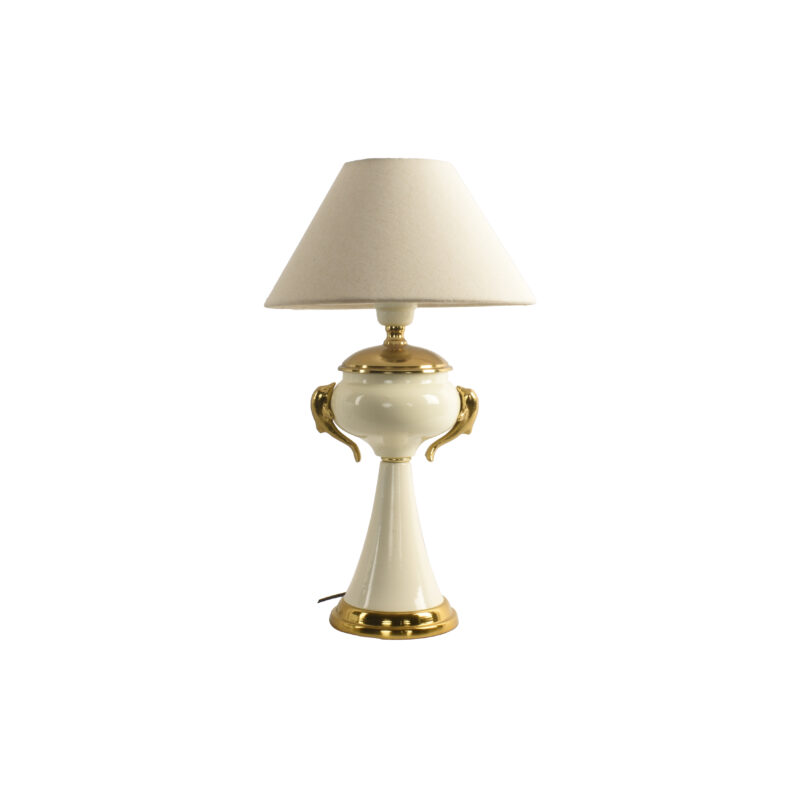 BENE Lazio Table Lamp MS 44 cm, (Cream, Gold Pack of 1 Pc) - Image 2