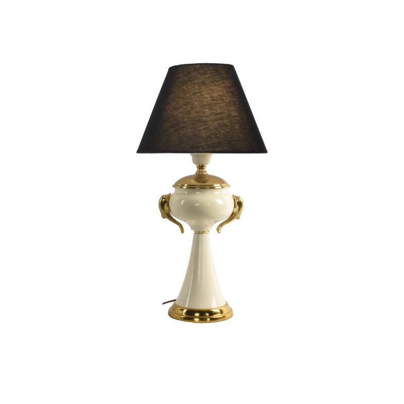BENE Lazio Table Lamp MS 44 cm, (Cream, Gold Pack of 1 Pc) - Image 2