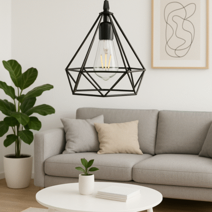 BENE Leon Pendant Lamp MS 17 cm, (Black, Pack of 1 Pc)