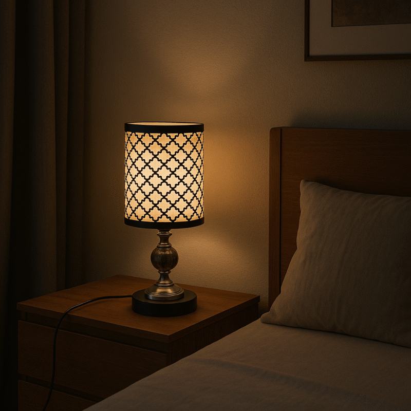 BENE Marka Table Lamp MS 47 cm, (Black, Pack of 1 Pc)