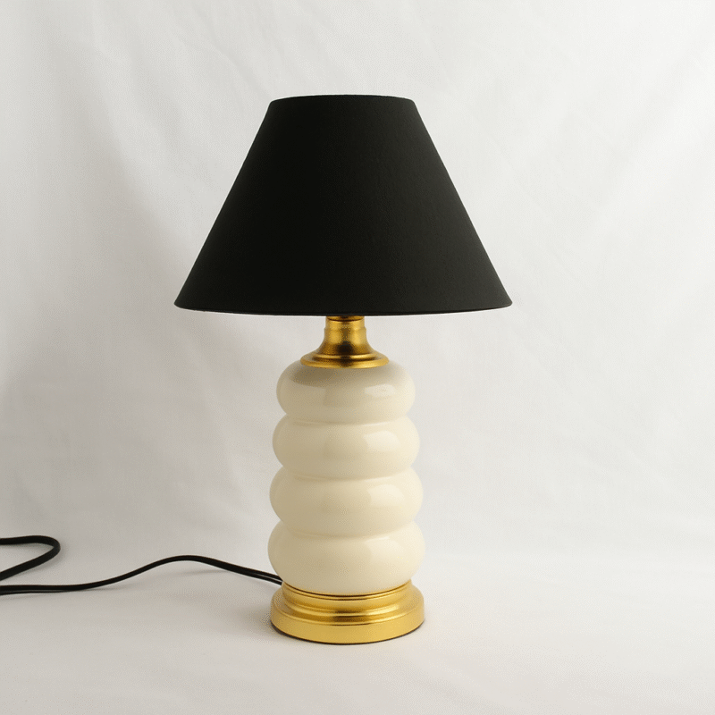 BENE Massy Table Lamp MS 38 cm, (Golden, Pack of 1 Pc) - Image 2