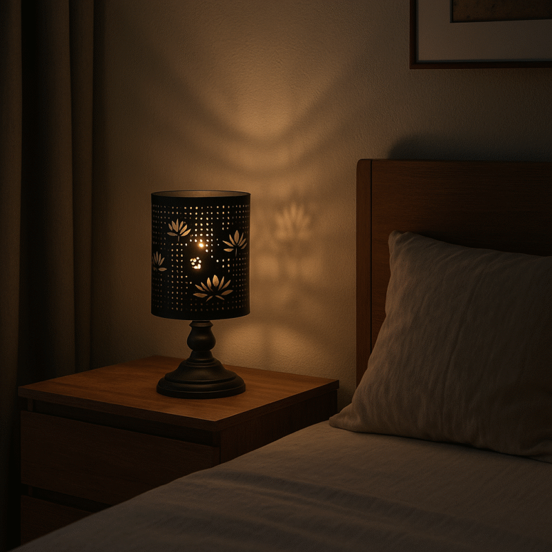 BENE Merlin Table Lamp MS 31 cm, (Black, Pack of 1 Pc)