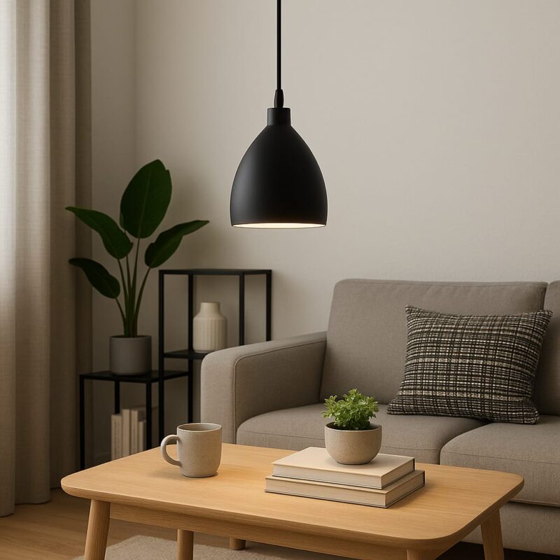 BENE Zomba Pendant Lamp MS 16 cm, (Black, Pack of 1 Pc)